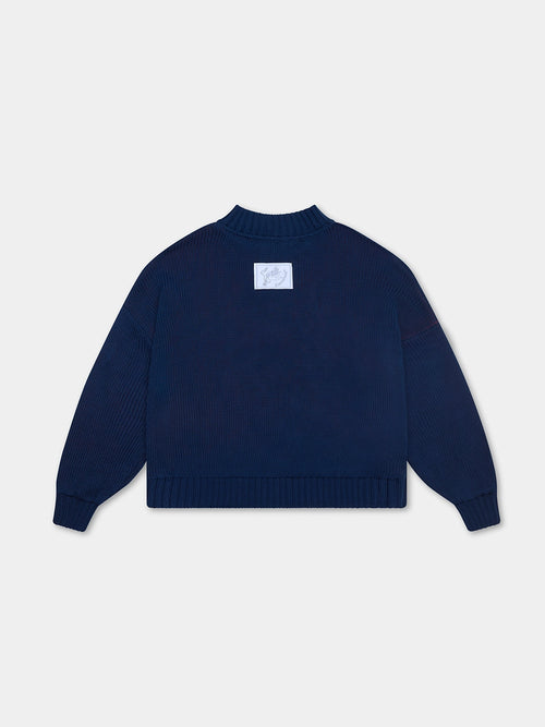 NAVY RED STAR DOUBLE KNIT