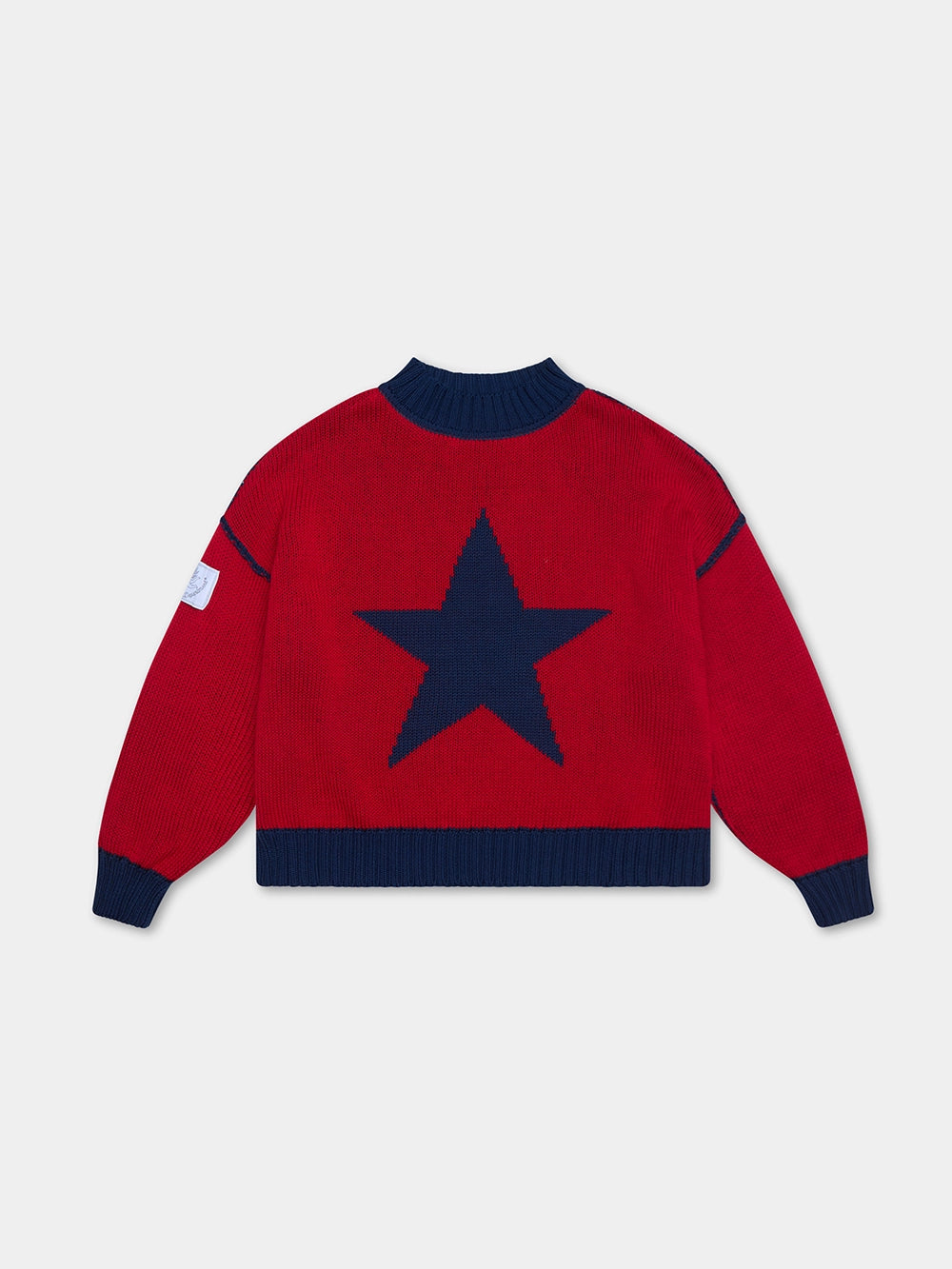 NAVY RED STAR DOUBLE KNIT