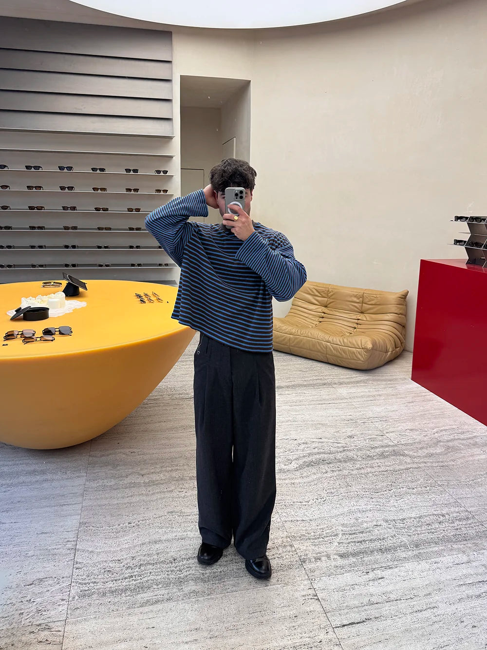 BB KNIT STRIPED PULLOVER