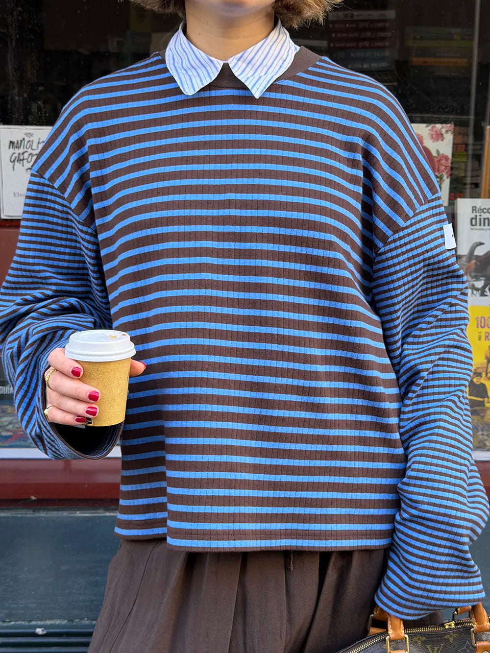 BB KNIT STRIPED PULLOVER