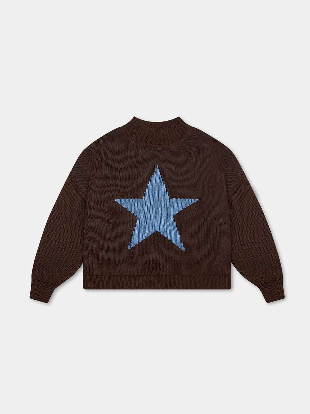BROWN BLUE STAR DOUBLE KNIT
