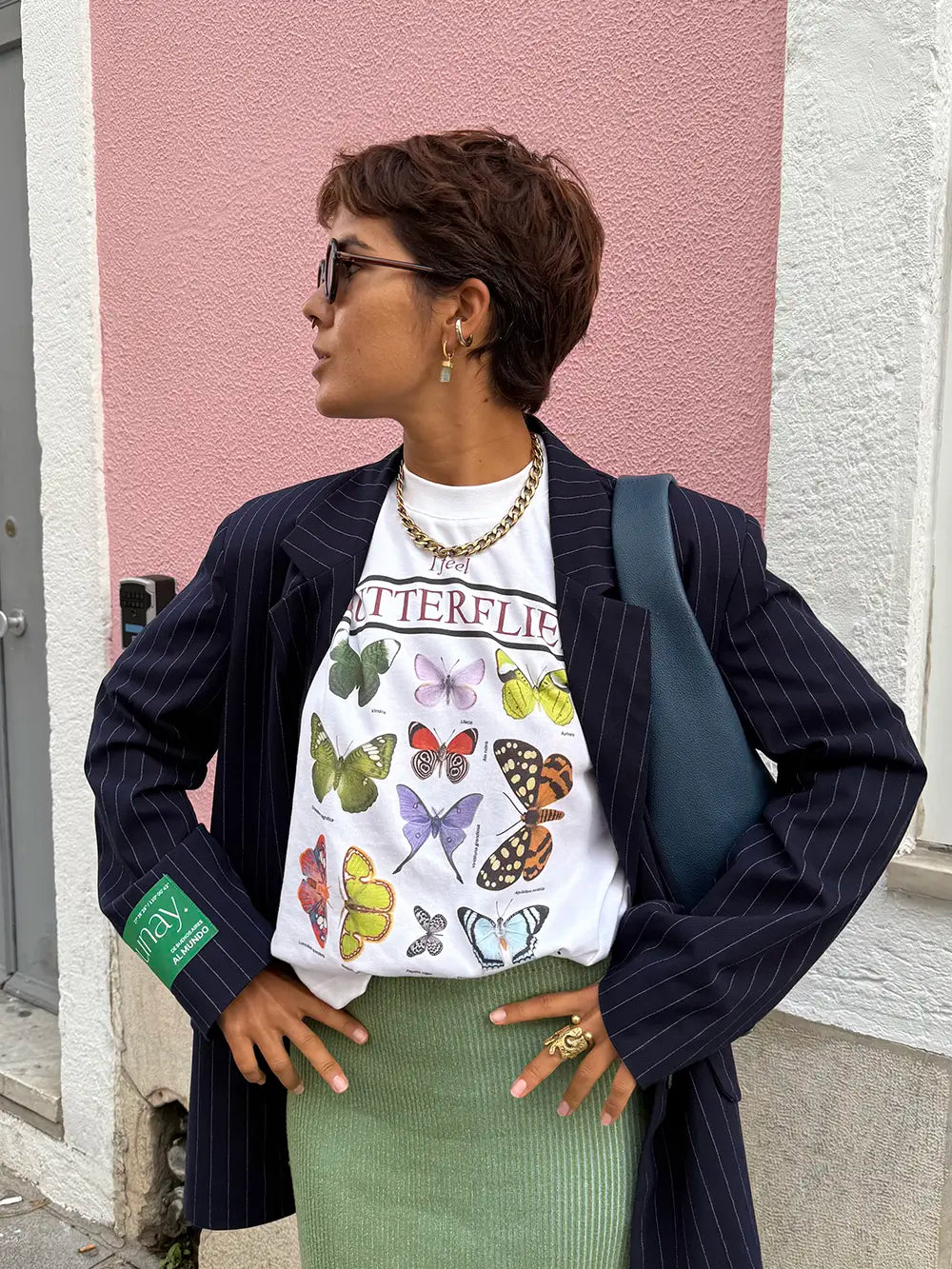 BUTTERFLIES WHITE TEE