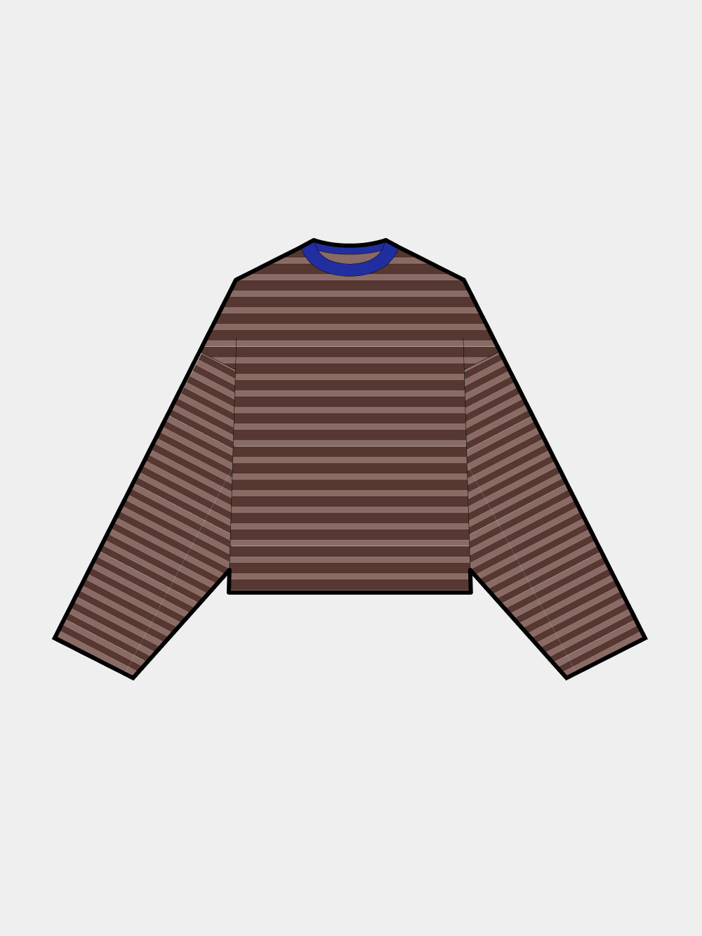 CHOCOLATE KNIT STRIPED PULLOVER