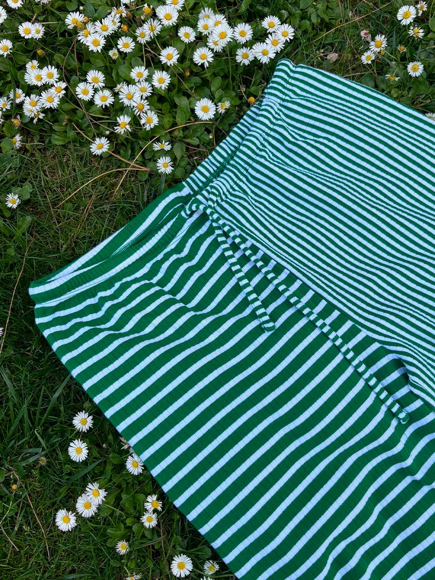 GREEN STRIPED PANTS