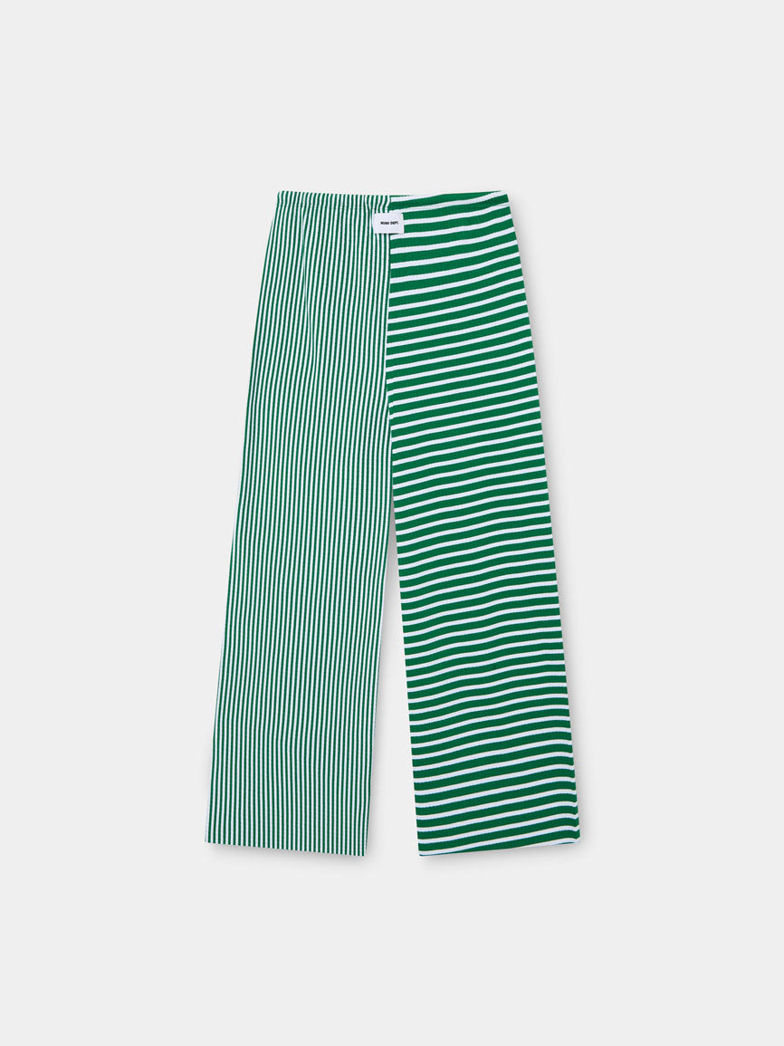 GREEN STRIPED PANTS