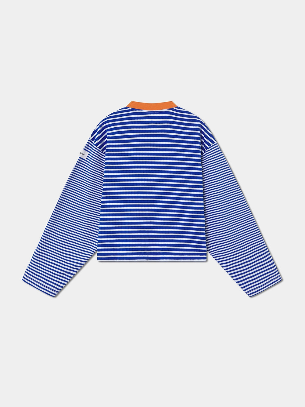 KNIT STRIPED PULLOVER BLUE