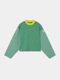 GREEN STRIPED PULLOVER