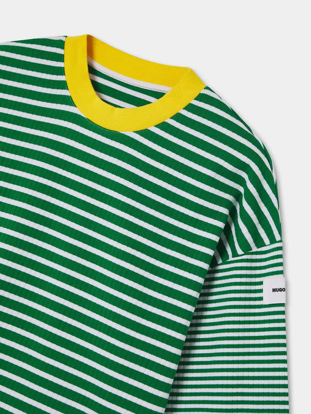 KNIT STRIPED PULLOVER GREEN