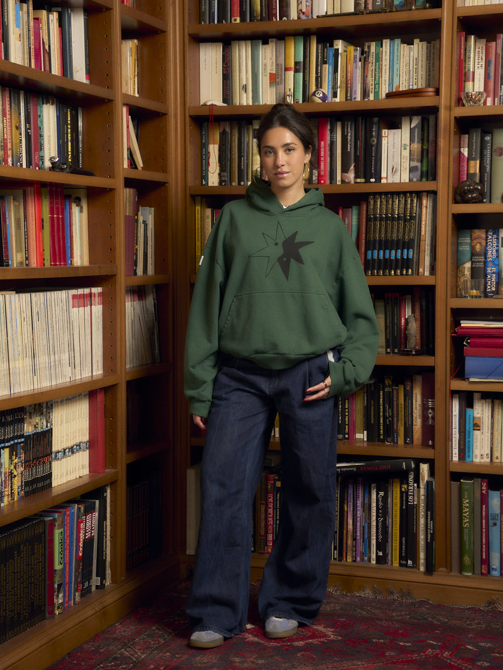 STAR YINYANG GREEN HOODIE