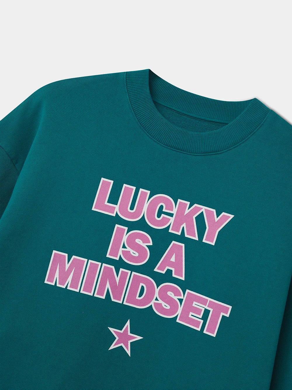 LUCKY MINDSET GREEN CREWNECK