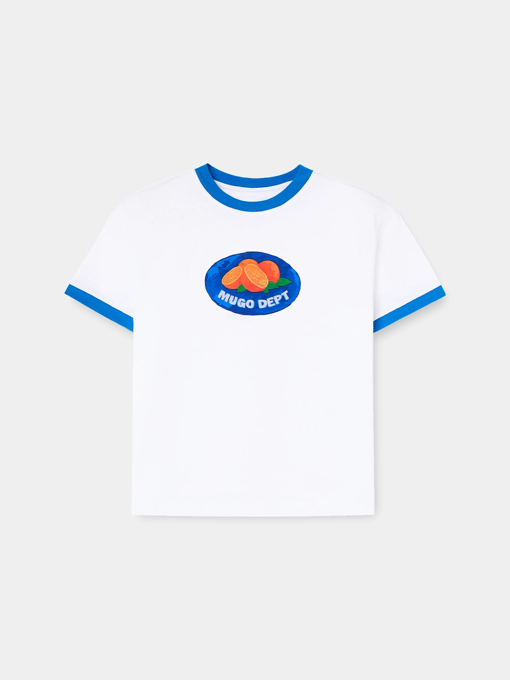 ORANGE SLIM RIB TEE