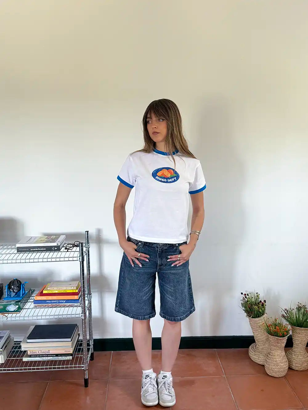 ORANGE RIB TEE