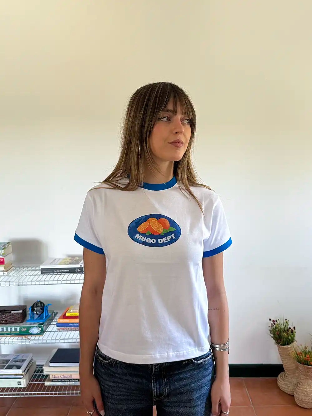 ORANGE RIB TEE