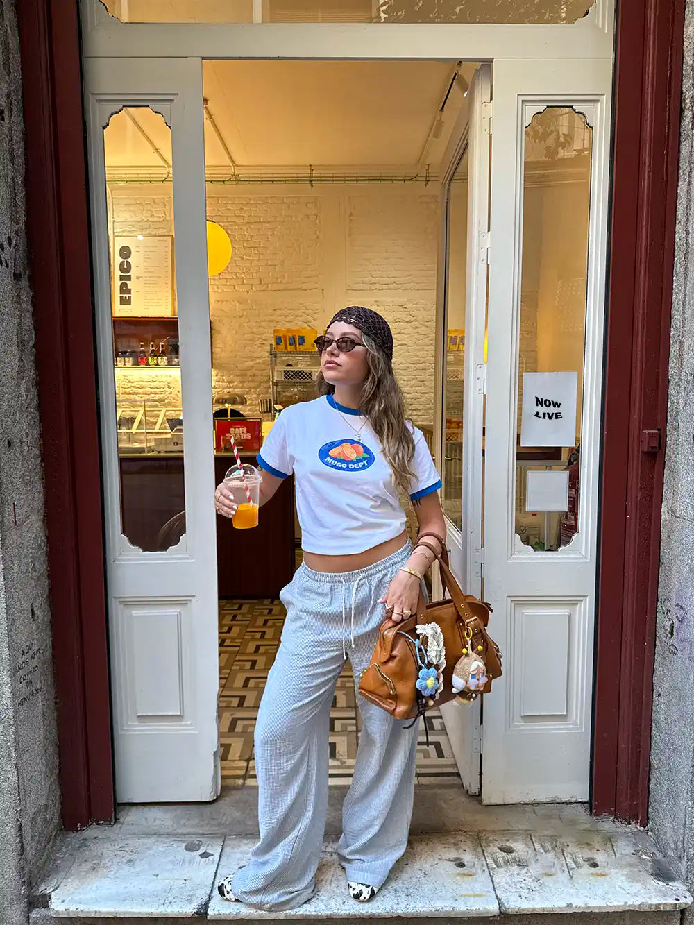 ORANGE RIB TEE