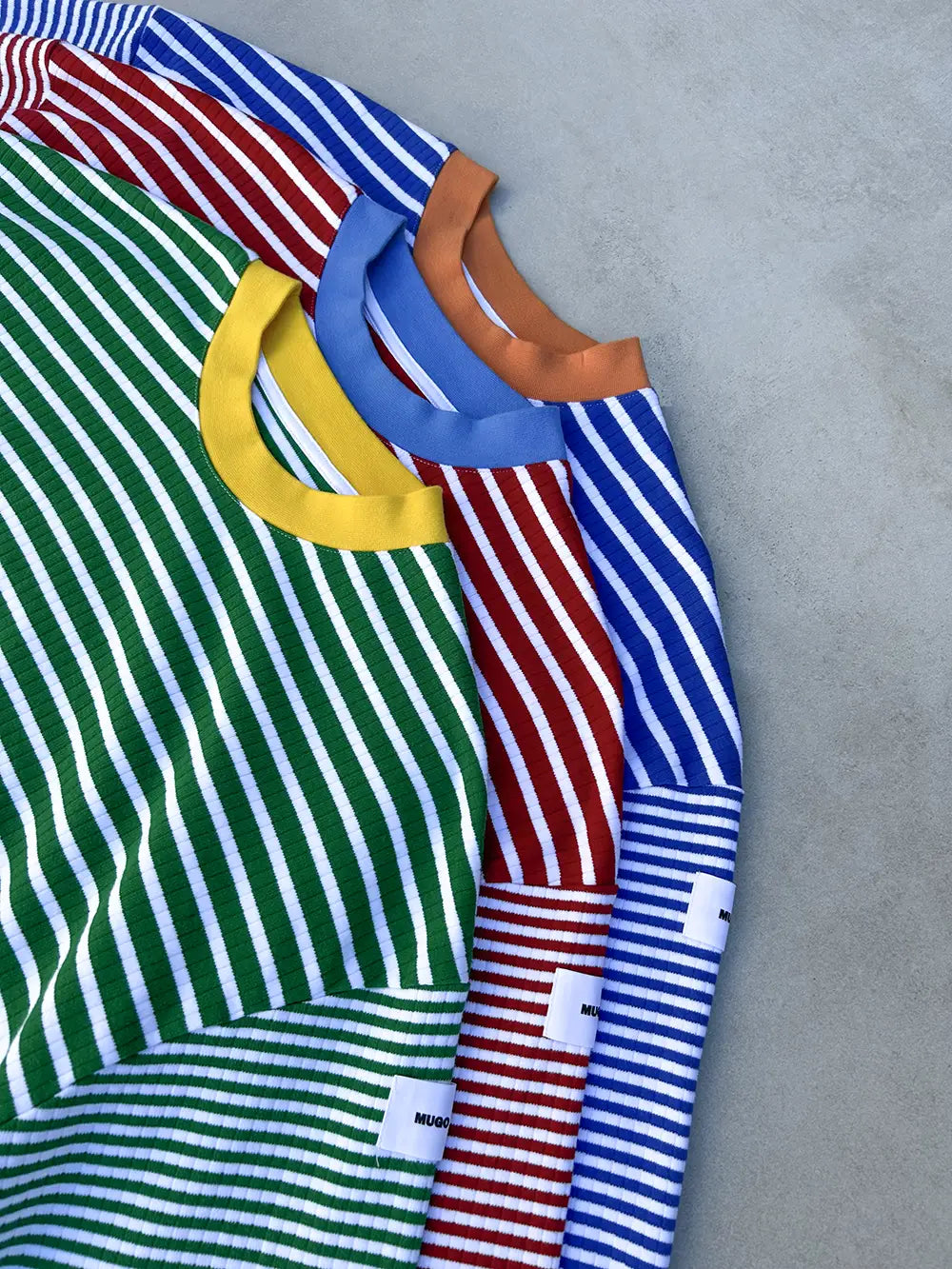 KNIT STRIPED PULLOVER BLUE