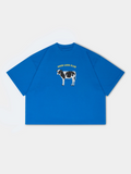 GOOD LUCK CLUB BLUE CROPPED TEE