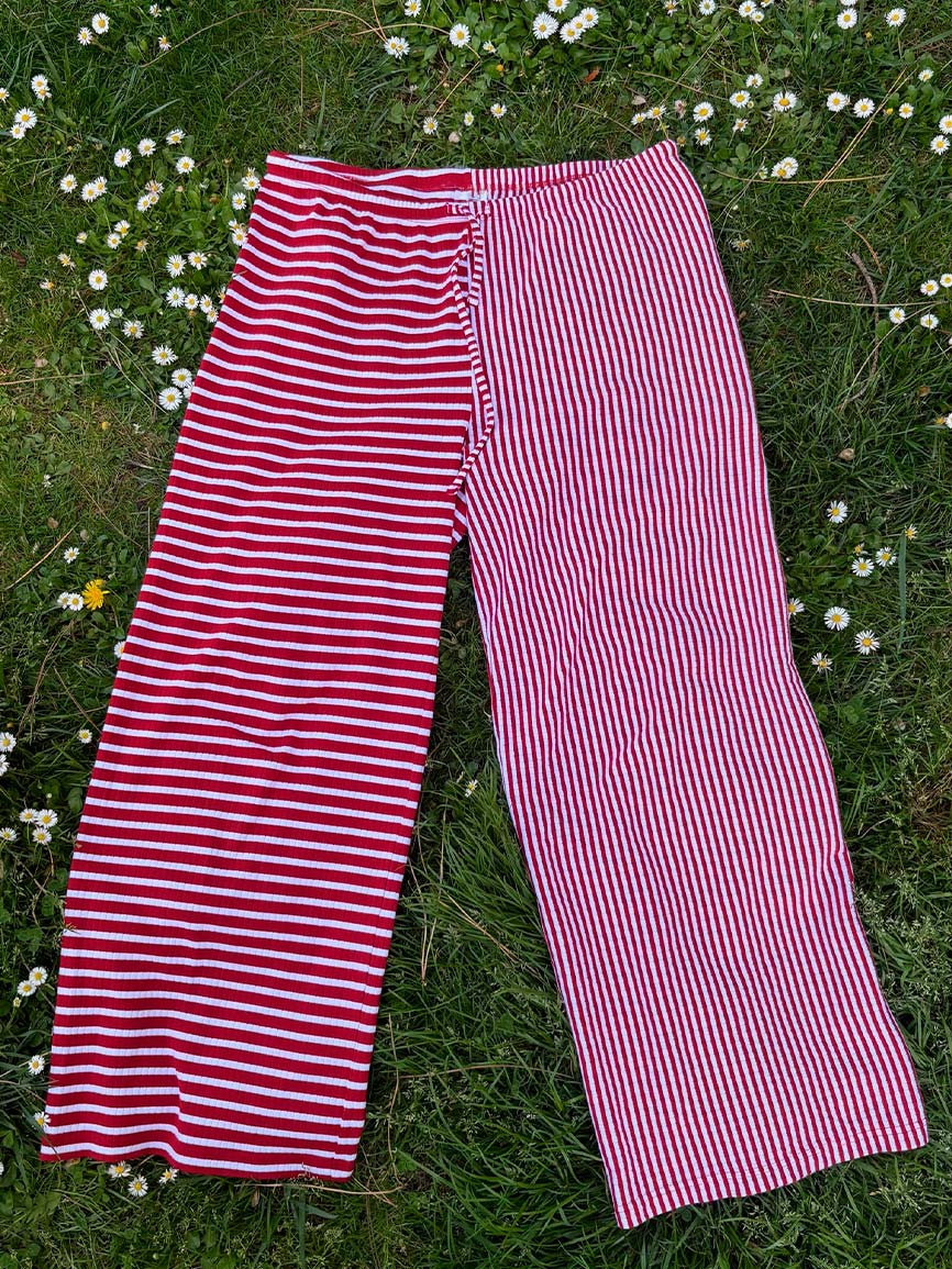 RED STRIPED PANTS