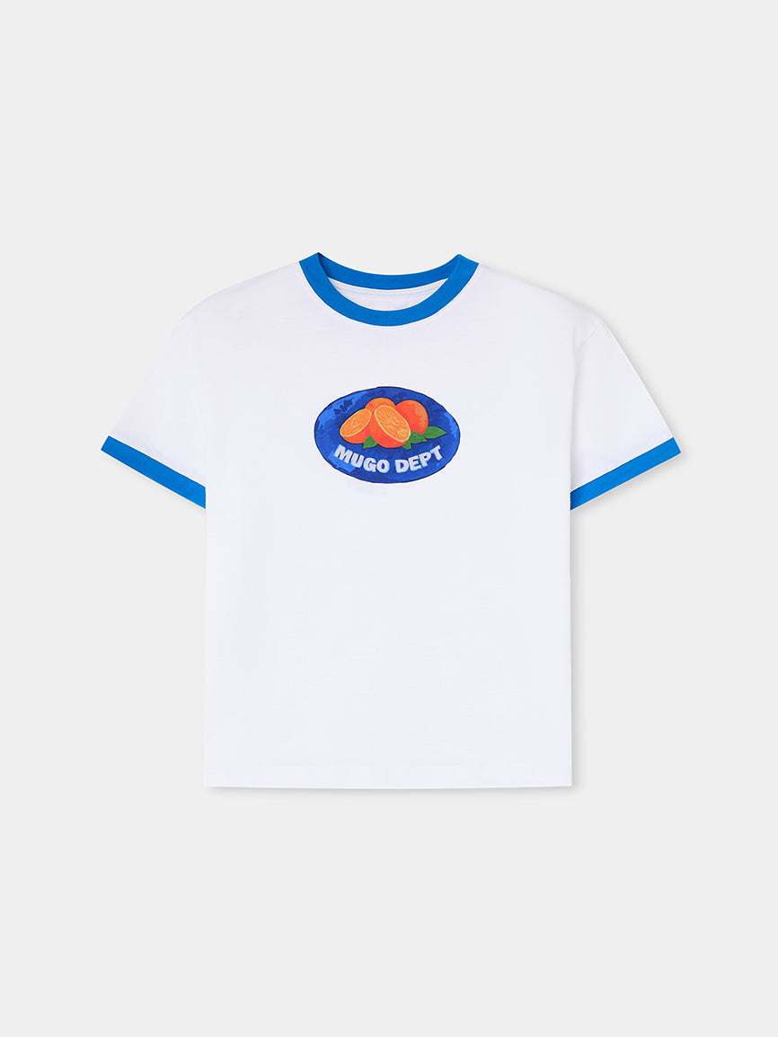 ORANGE RIB TEE