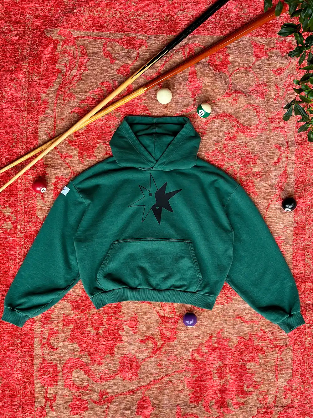 STAR YINYANG GREEN HOODIE