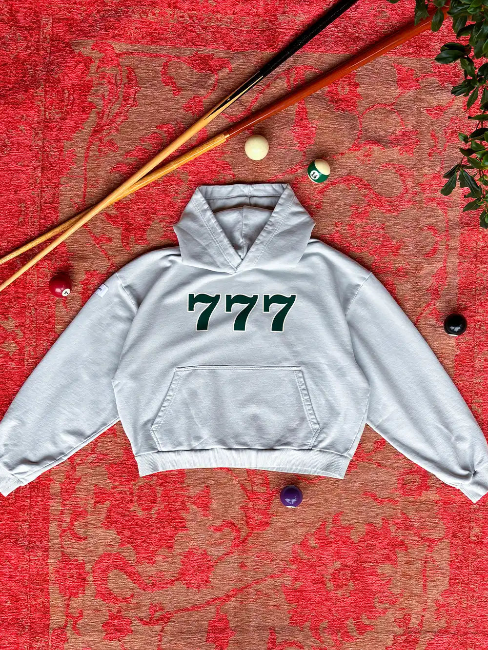 TRIPLE 7 GREY HOODIE